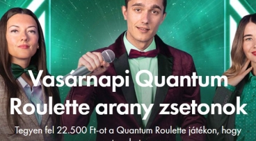 bet365 Vasárnapi Quantum Roulette arany zsetonok -